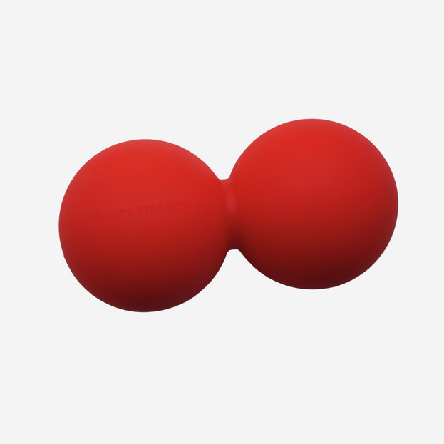 Red peanut shape massage ball 
