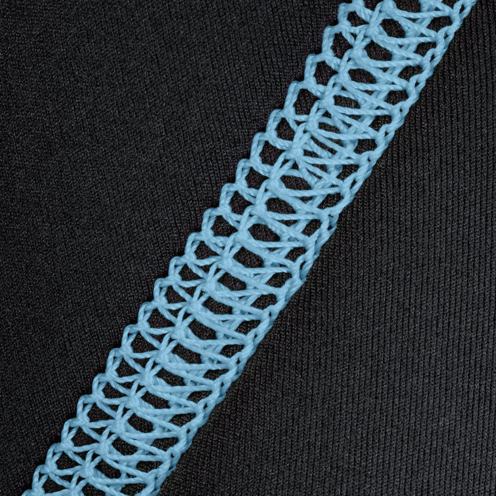 Blue Elbow Sleeve Stitching