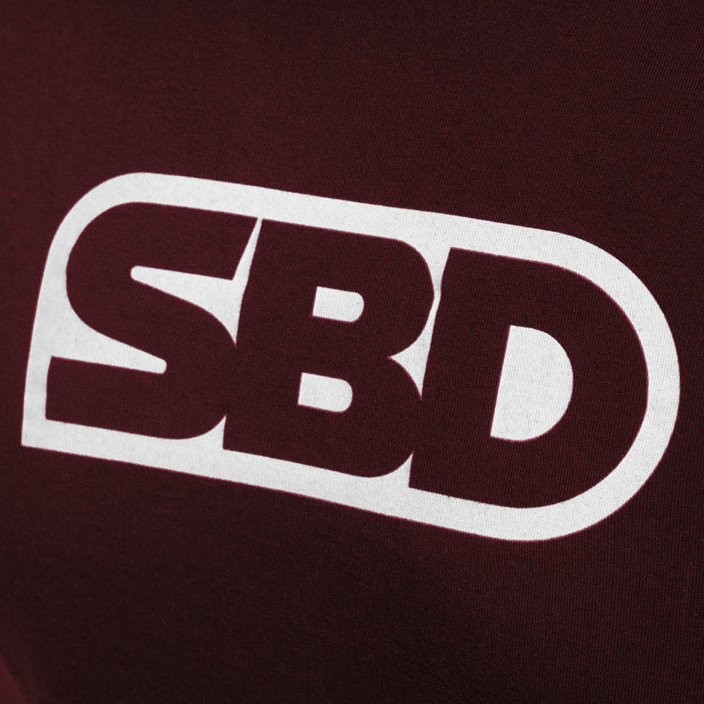 SBD Phoenix Range Burgundy & White T Shirt - Womens