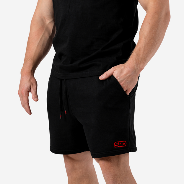 SBD shorts black men's style with side pocket and SBD logo