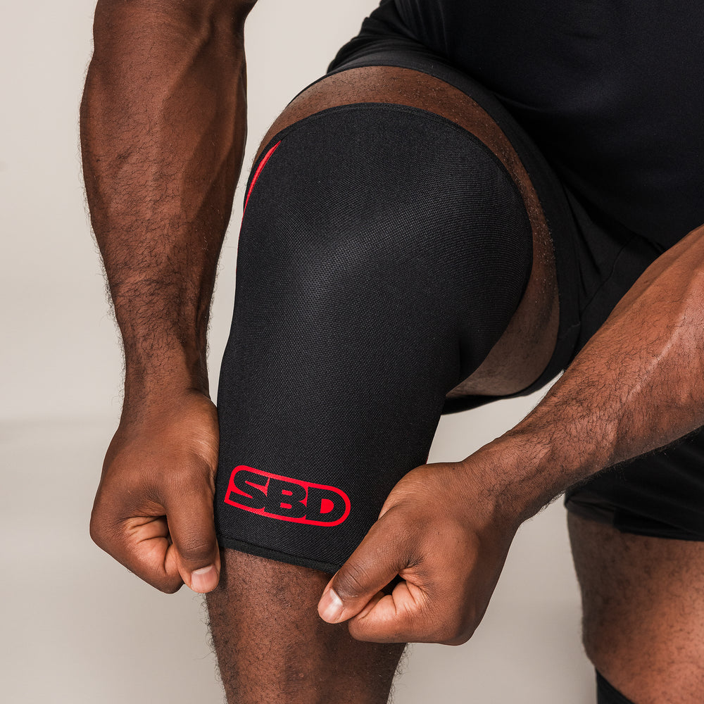 SBD 7mm Knee Sleeves — in use