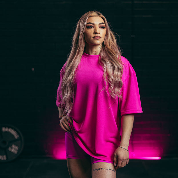 SBD Nova Range Oversized T-Shirt - Pink Glow