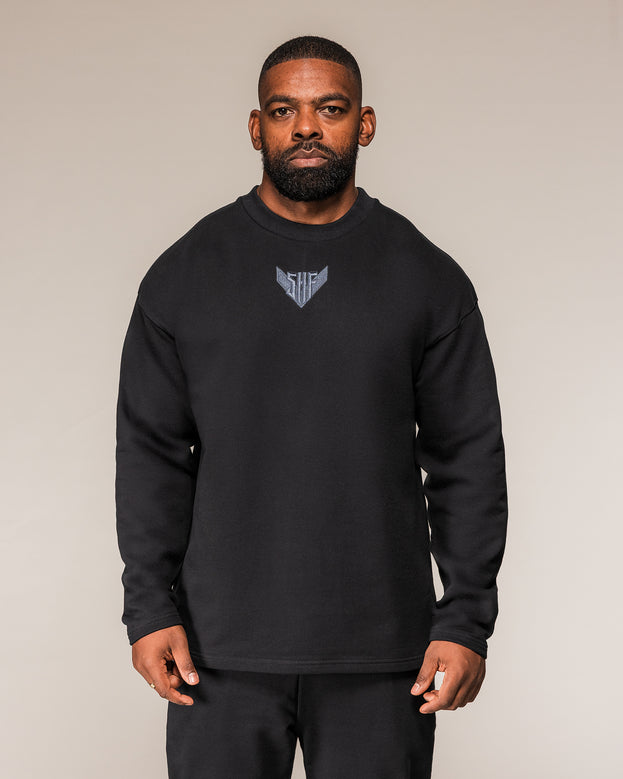 SBD Sheffield V Sweatshirt – black unisex crew, mens view 1