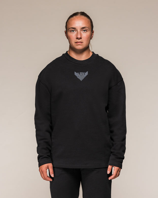 SBD Sheffield V Sweatshirt – black unisex crew, womens view 1